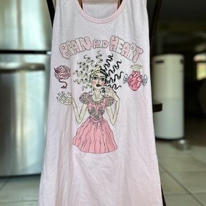 Melanie Martinez "Brain and Heart" Tank Top Adult Small Pink